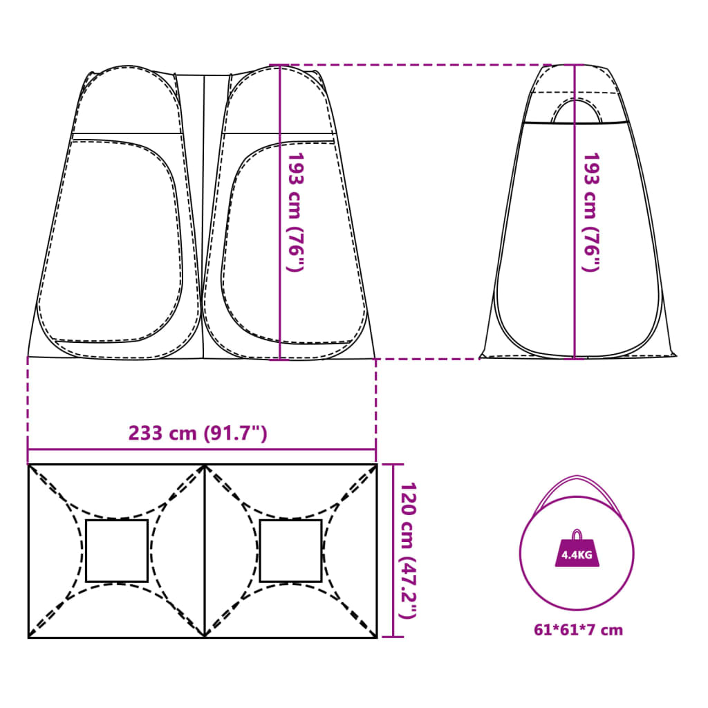 Privacytent Pop-Up Waterdicht