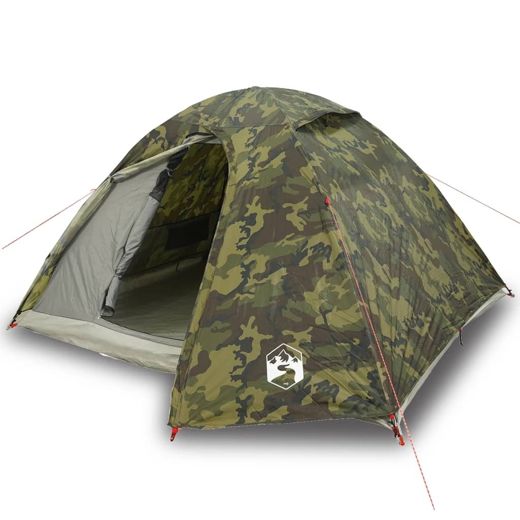 Koepeltent 4-Persoons Waterdicht Camouflage Gerookt Eiken