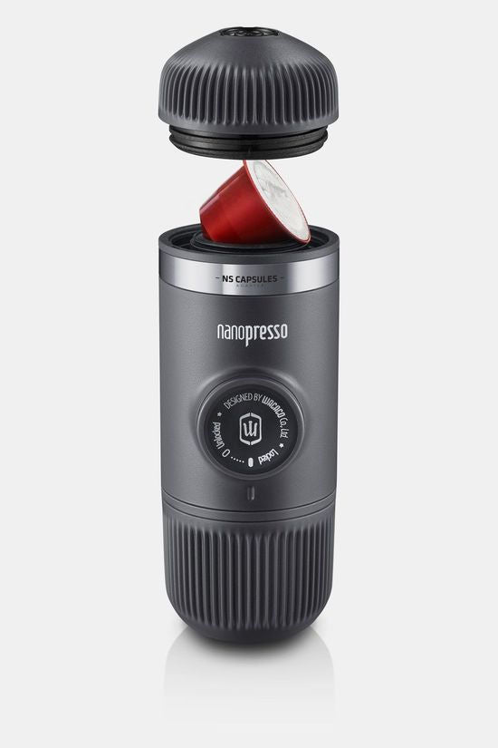 Wacaco Nanopresso Grey Ground Coffee + Capsules Zwart