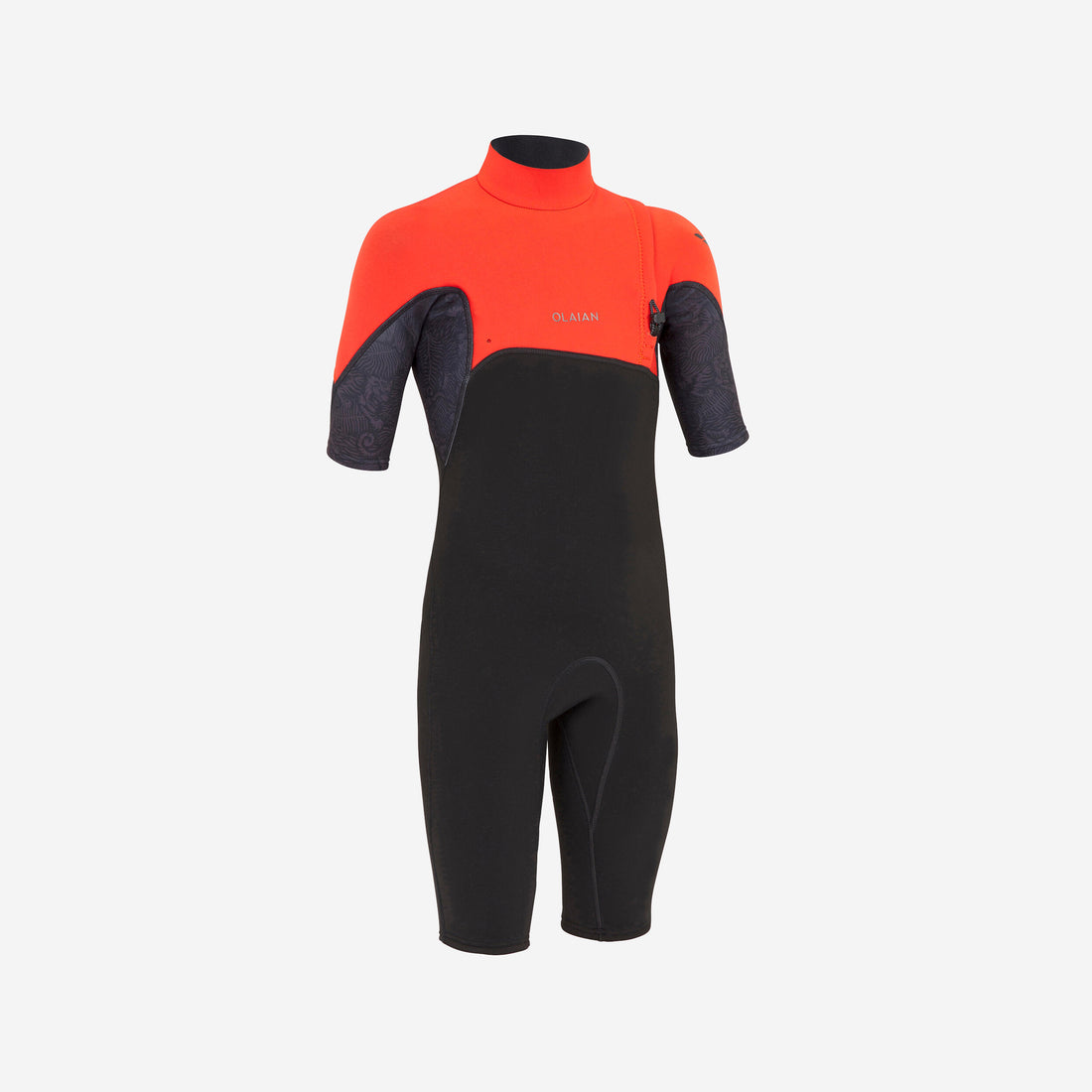 Shorty voor surfen kinderen 900 neopreen 1.5 mm zwart rood