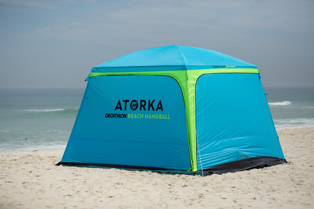 Tent voor beach handbal hga500 blauw/geel