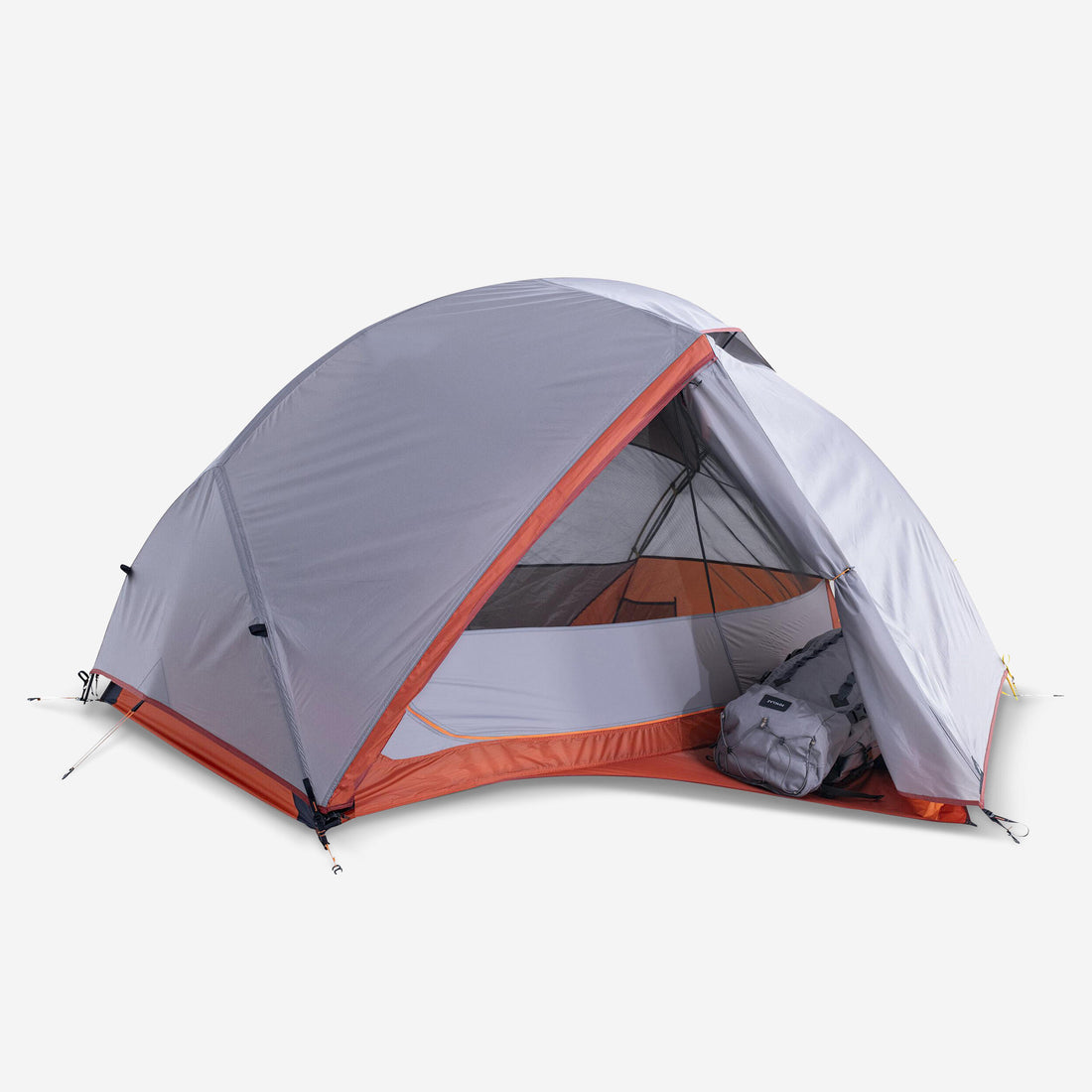 Koepeltent voor trekking mt900 2 personen grijs