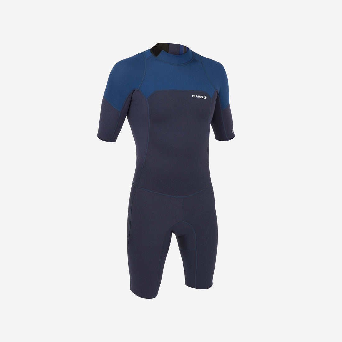 Shorty voor surfen heren 500 stretch neopreen blauw