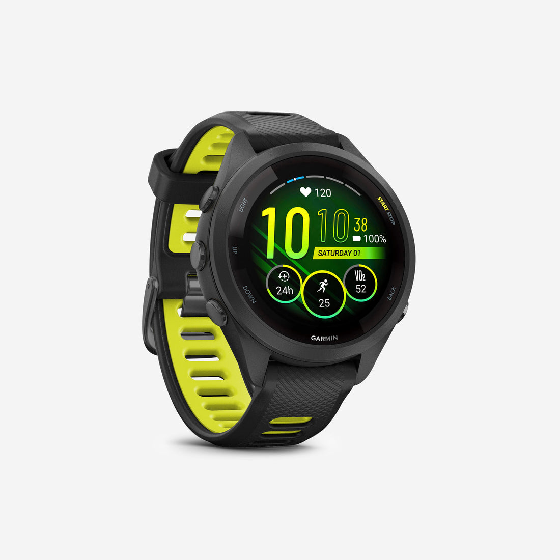 Multisport horloge met hartslagmeting en gps forerunner 265s music zwart geel