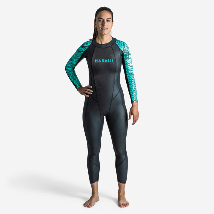 Wetsuit voor zwemmen in open water dames 500 glideskin 2.5/2 mm