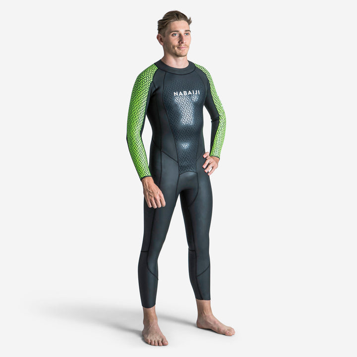 Wetsuit voor zwemmen in open water heren 500 glideskin 2.5/2 mm