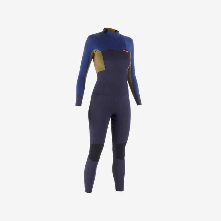 Wetsuit voor surfen dames fullsuit 3/2 500 rugrits